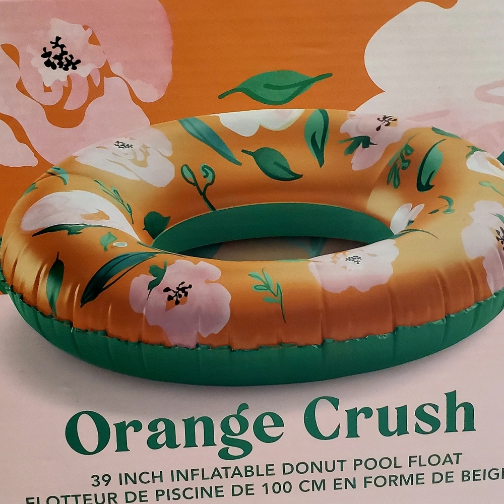 Orange Crush Inflatable Pool Donut - New in Box